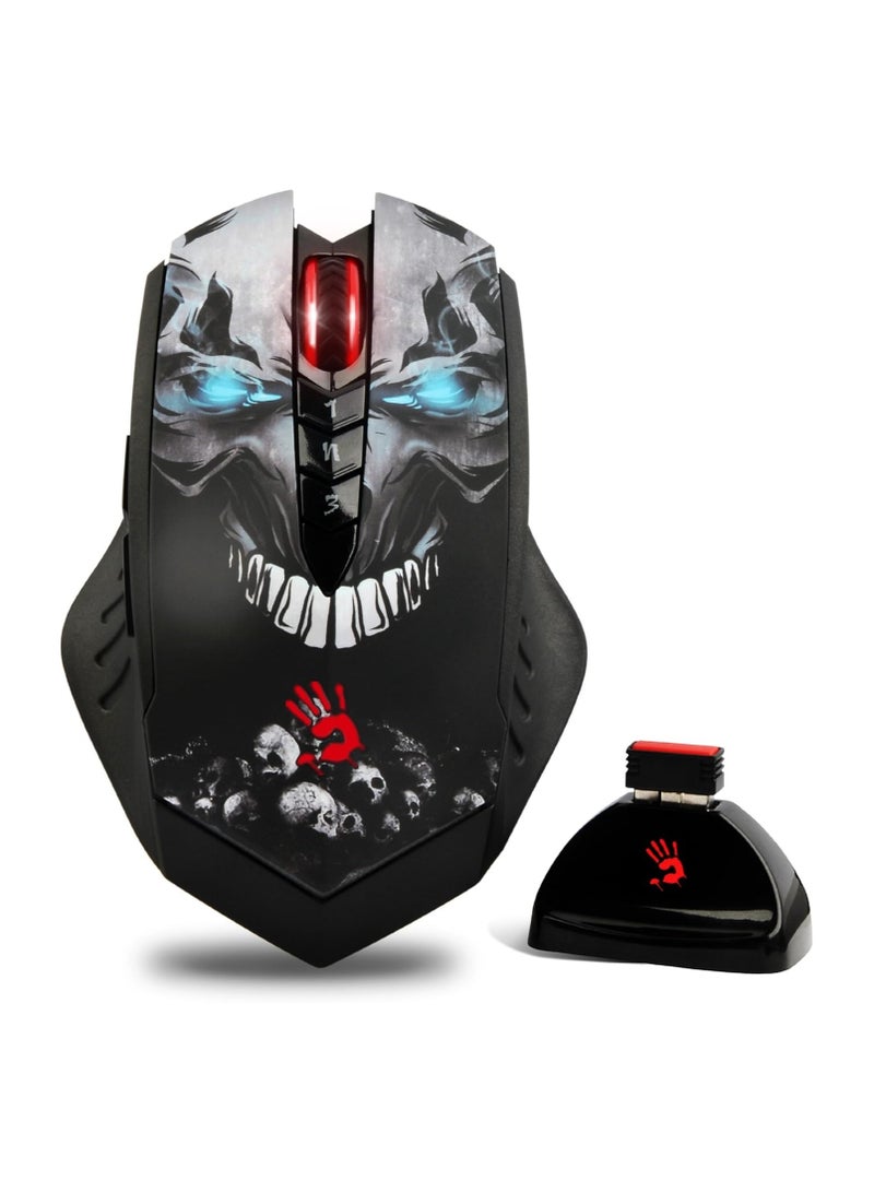 Bloody R80 Wireless Gaming Mouse - 4 Core Activated - Rechargeable 600mAh Li-battery - 6 Sniper Modes - 4,000 CPI - Light Strike 0.2ms Response - Metal... - Image 1