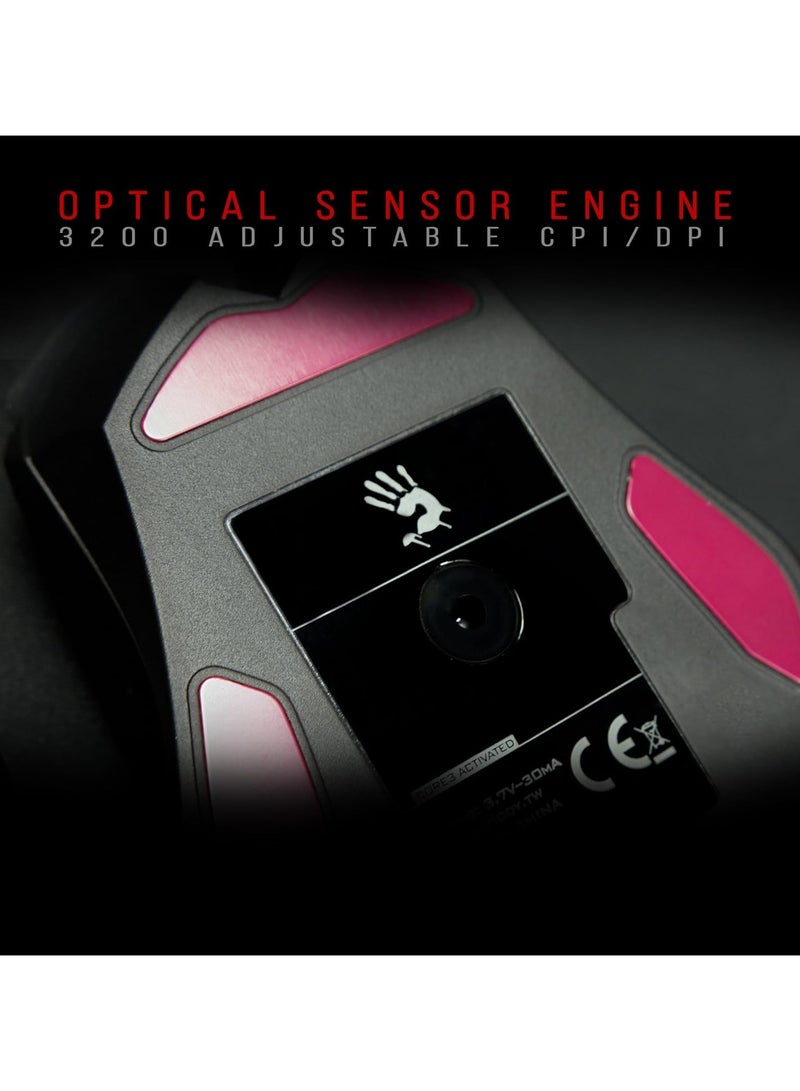 Bloody R80 Wireless Gaming Mouse - 4 Core Activated - Rechargeable 600mAh Li-battery - 6 Sniper Modes - 4,000 CPI - Light Strike 0.2ms Response - Metal... - Image 2