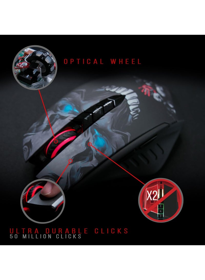 Bloody R80 Wireless Gaming Mouse - 4 Core Activated - Rechargeable 600mAh Li-battery - 6 Sniper Modes - 4,000 CPI - Light Strike 0.2ms Response - Metal... - Image 3