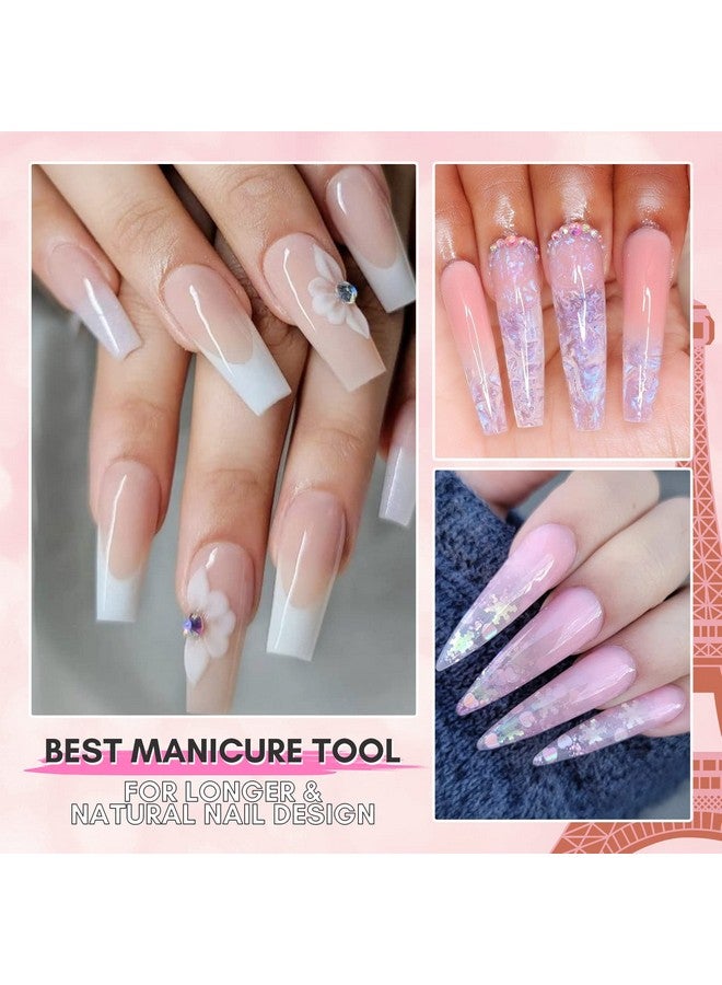 MAKARTT Poly Nail Gel Kit 6 Clear Pink White Colors Gel Builder For Nail Extension Set All In One Nail Thickening Solution Salon Home French Manicure - Image 2