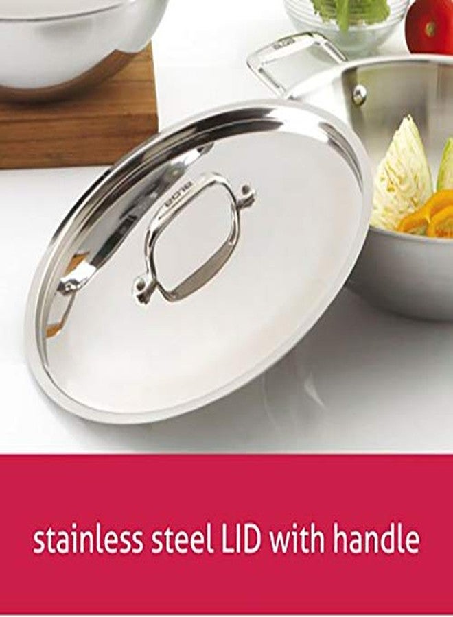 Alda Induction Base Stainless Steel Fry Pan, 24 cm, Silver - Image 4