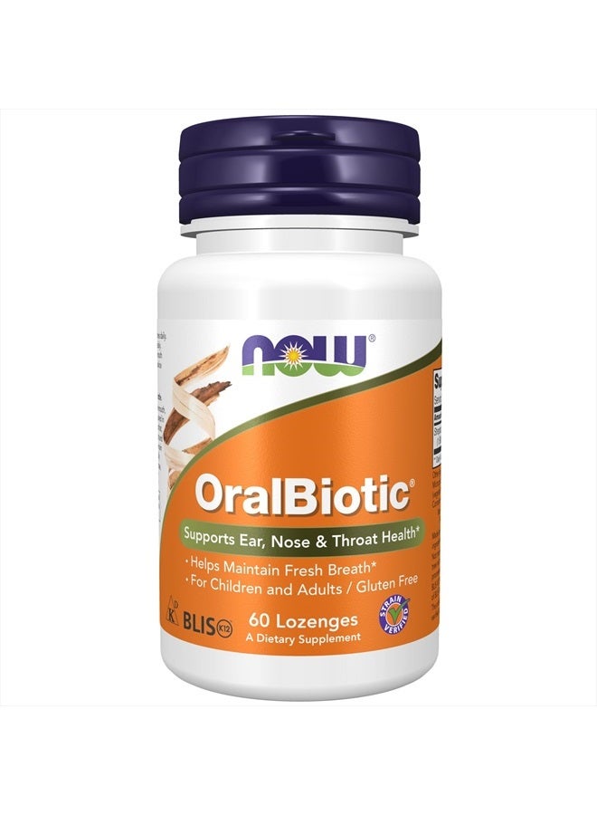 now Supplements, OralBiotic™, Developed for Adults & Children, Strain Verified, 60 Lozenges - Image 1