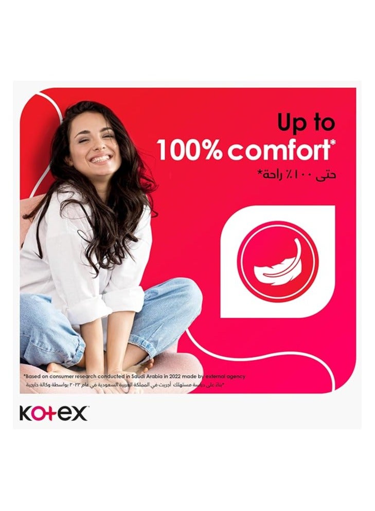 Kotex Maxi Protect Thick Pads, Super Size Sanitary Pads with Wings, 30 Sanitary Pads - Image 4