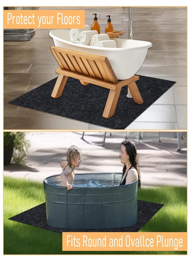 mekueeex Cold Plunge Tub Floor Mat, Waterproof Ice Bath Tub Mat Outdoor Indoor, Anti-Slip Protector Pad for Round Oval Cold Plunge Ice Bath Accessories (40x63 Inch) - Image 3