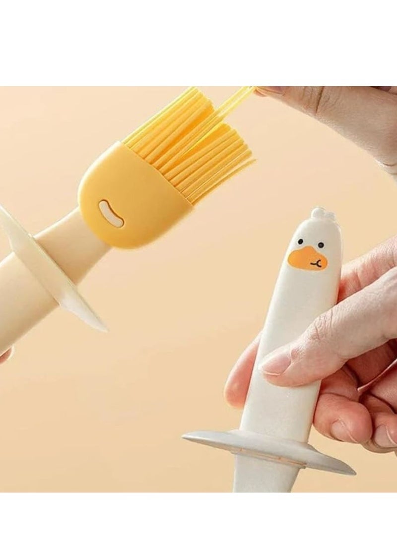 موزع زيت زجاجي مع فرشاة سيليكون - مثالي للطهي والخبز والشواء والفطائر والقلاية الهوائية (أبيض) - Image 5