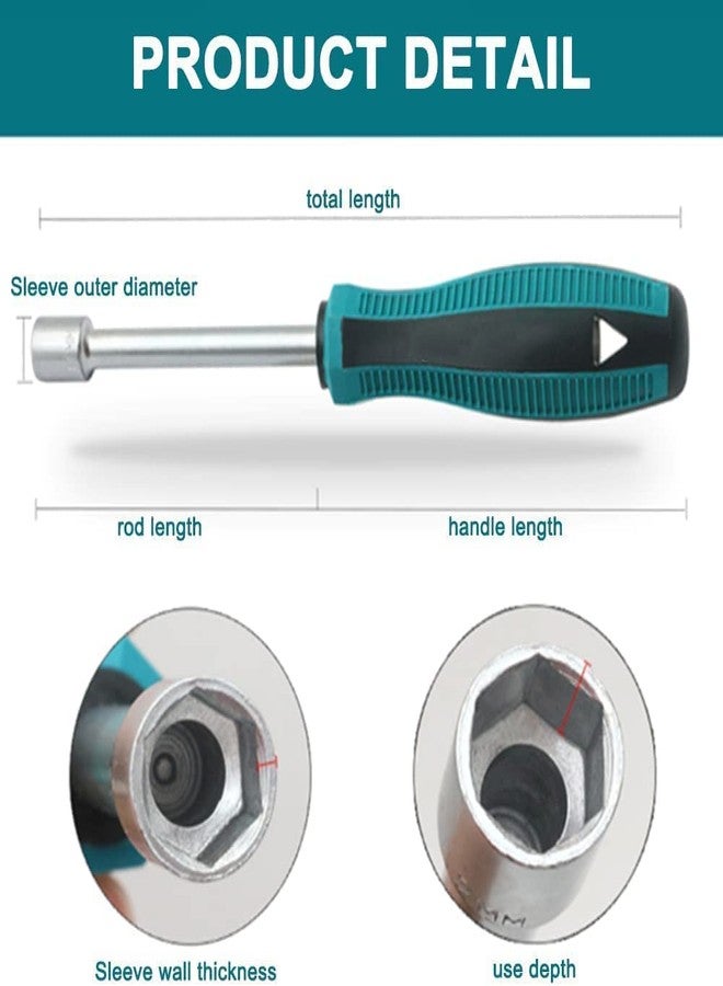 اتول مارت مفك براغي سداسي الرأس من يوتولمارت، مقبس مفك براغي 4 مم، أداة يدوية بمفك براغي طويل 75 مم، مفك براغي سداسي الرأس غير مغناطيسي - Image 5