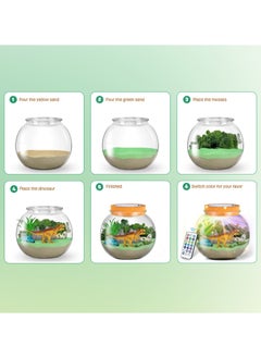 TOMSHOO Dinosaur Gifts for Boys - Dinosaur Terrarium Kit for Kids - Birthday Gift for Boys Ages 4 5 6 7 8-12 Year Old - DIY Dinosaur Toys for Boys - Arts and Crafts Kit for Kids  - Image 5