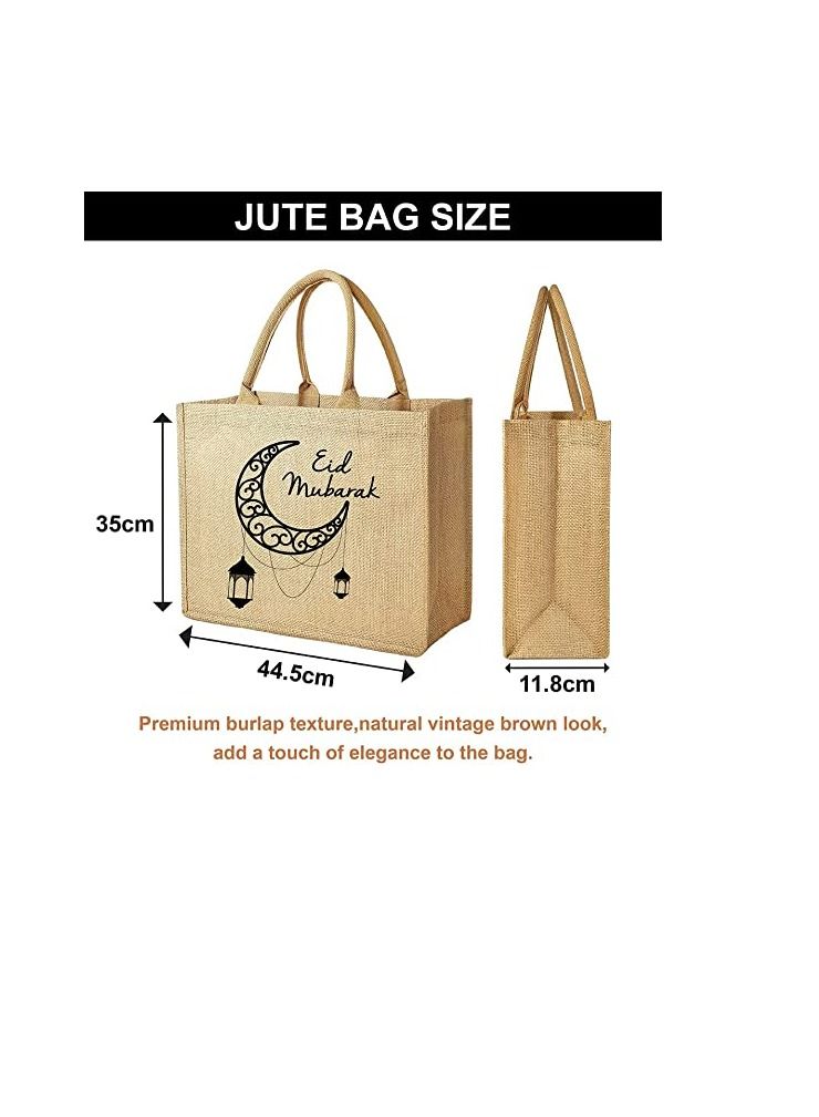 برينت شوب فور مي حقيبة يد أو حقيبة من الجوت مطبوعة بتصميم عيد مبارك وقابلة لإعادة الاستخدام - Image 2