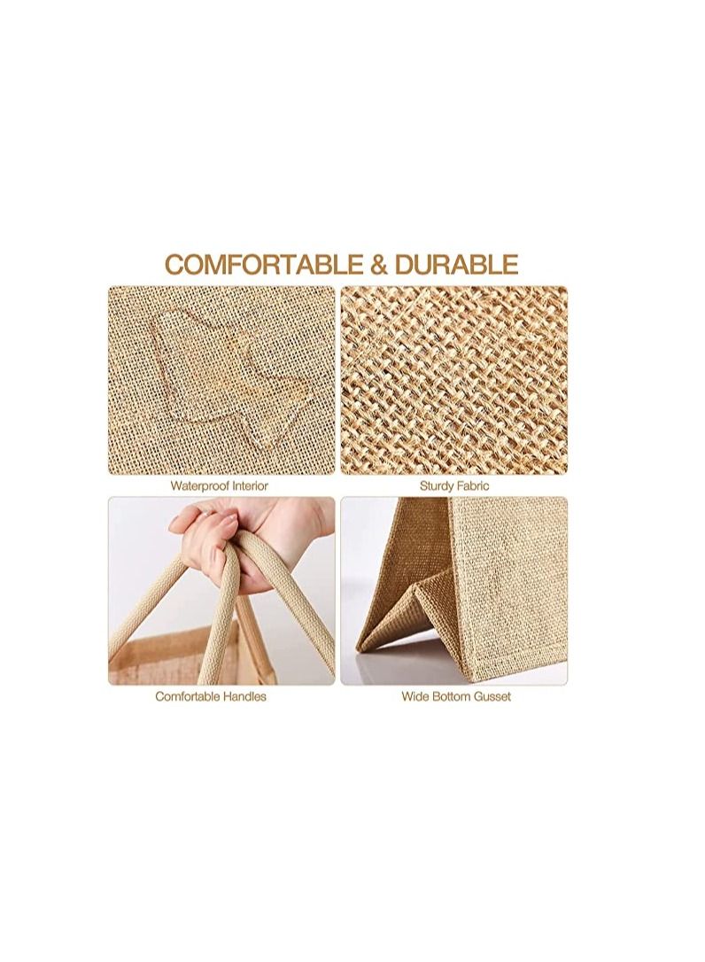 برينت شوب فور مي حقيبة يد أو حقيبة من الجوت مطبوعة بتصميم عيد مبارك وقابلة لإعادة الاستخدام - Image 3