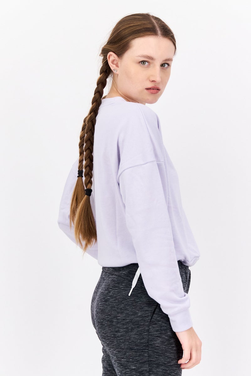 PUMA Women Sportswear Fit Training Sweatshirts, Lavender  - Image 2
