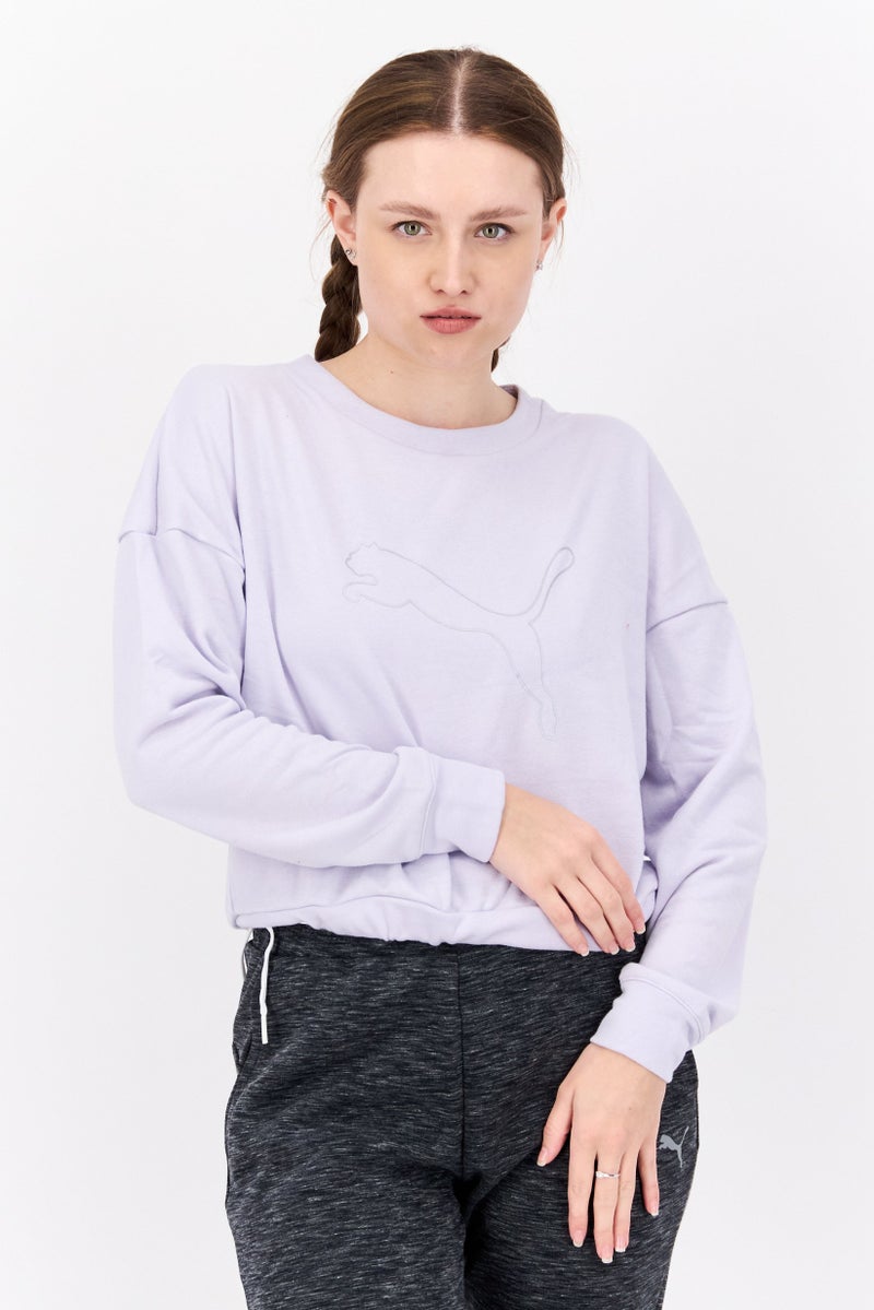 PUMA Women Sportswear Fit Training Sweatshirts, Lavender  - Image 1