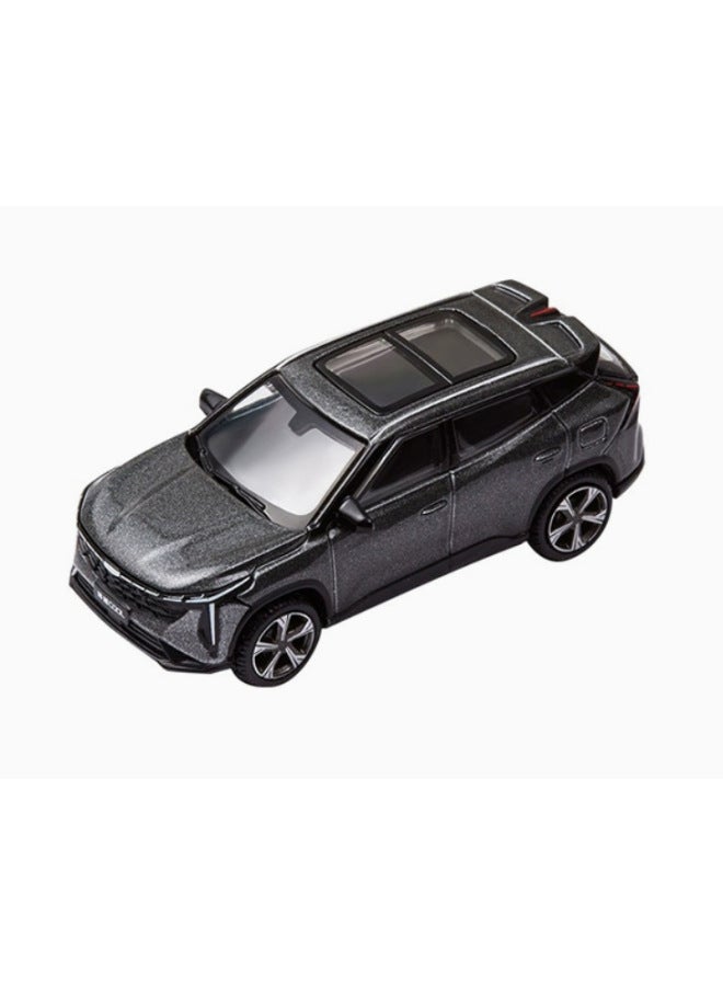Genuine 1/64 High Simulation Model Pocket Alloy Car Children's Toy Car Collection Desktop Model Ornaments-Color:(titanium Gray) 1:64 Geely Boyue Cool Premium Car  - Image 1