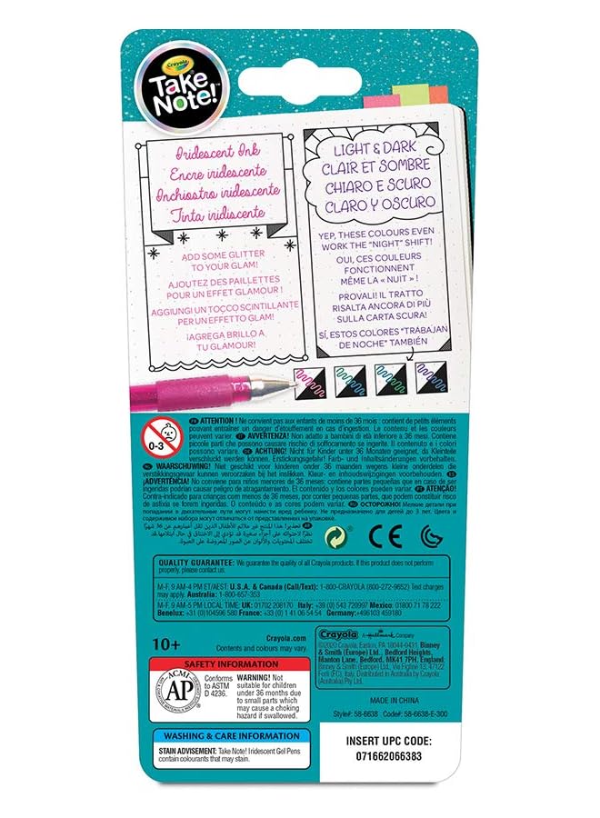 Crayola 4Ct. Iridescent Gel Pens - Image 3