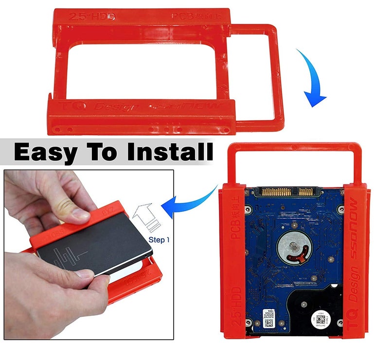 CARE CASE ® Plastic Screw Less 2.5 to 3.5 inch SSD HDD Caddy SATA Hard Disk Mounting Adapter Bracket Dock Holder. - Image 5