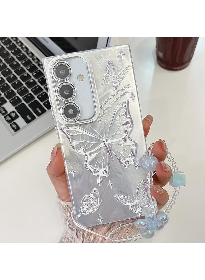 اس-توب جراب لهاتف Samsung Galaxy A16 5G مع سوار معصم من مادة TPU مع غشاء عدسة لامع - Image 1