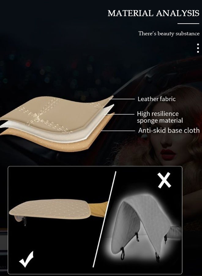 DUNISO قطعة واحدة من أغطية مقاعد السيارة الأمامية العالمية للفصول الأربعة قابلة للتنفس التلقائي، تتضمن واقي مقعد السيارة الأمامي ووسادة مقعد السيارة الخلفية متوافقة مع 95% من أغطية مقاعد السيارة للسيارات والشاحنات وسيارات الدفع الرباعي أو شاحنات النقل - Image 5