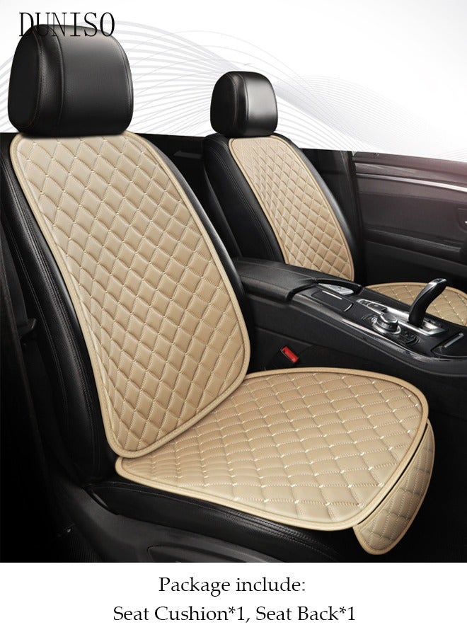 DUNISO 1PCS Auto Breathable Universal Four Seasons Front Car Seat Covers Luxury Include Front Car Seat Protector and Rear Car Seat Cushion Compatible with 95% Vehicle Fit for Cars Truck SUV or Vans  - Image 2