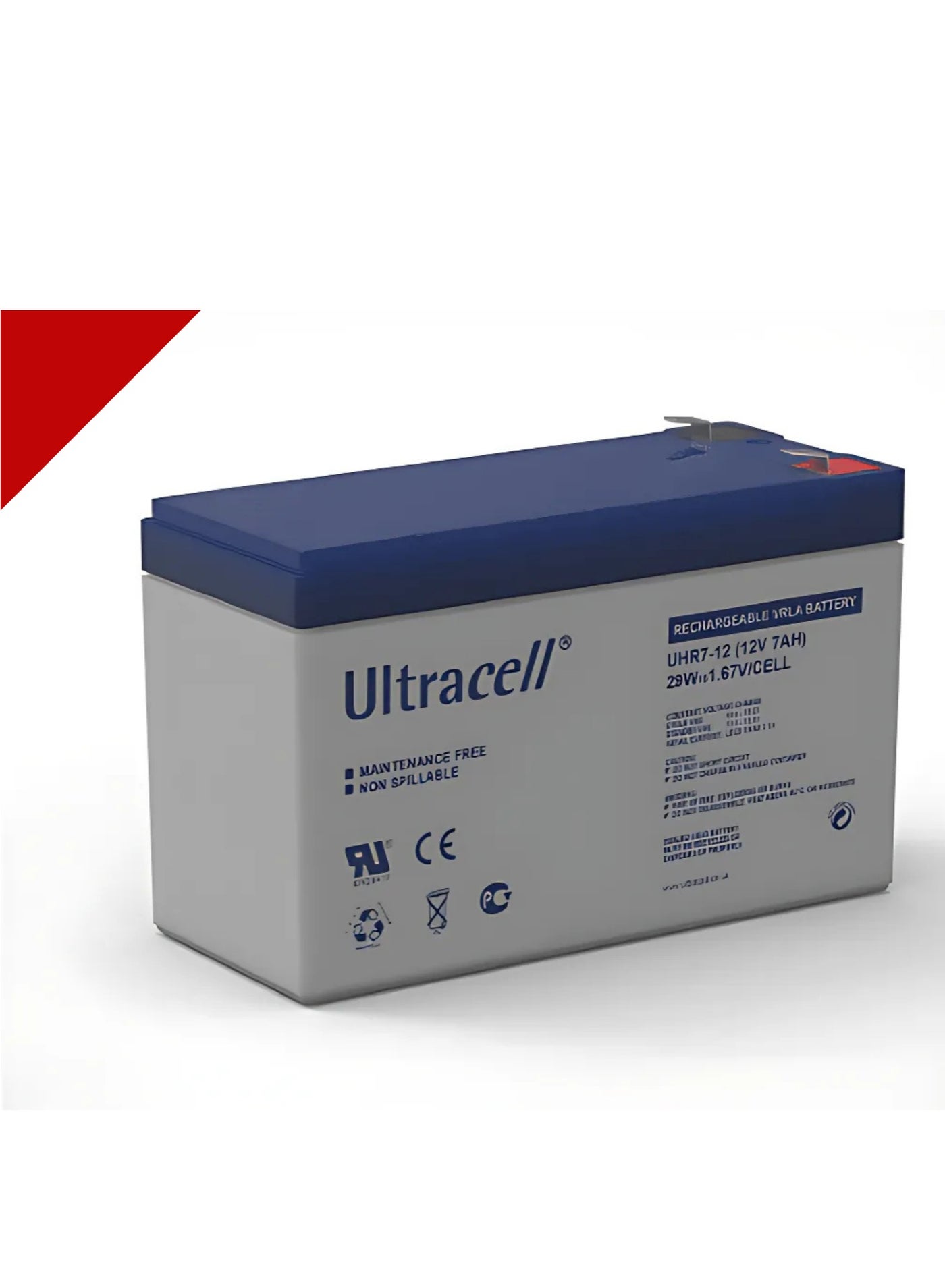 ultracell Ultracell Rechargeable Battery 12 Volt - 7 Ah Uhr 7 AH Z993F21076EB16D661F04Z
