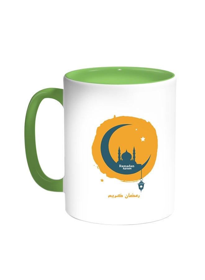 Ramadan Kareem Printed Coffee Mug Green/White 11ounce