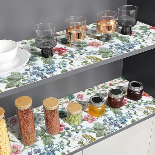 Quttisay Shelf Liner for Kitchen Cabinets Non Adhesive Drawer Liner,Cabinet Liner for Shelves,Non Slip Kitchen Drawer Liners for Dresser,Waterproof Shelf Paper for Refrigerator,Cupboard,12In x 10FT - Image 3