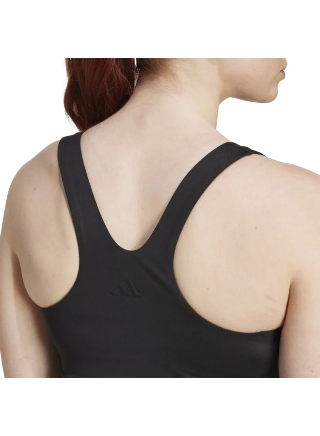 Adidas BLACK All Me Medium Support Bra Tank Top for Women | Best Price UAE