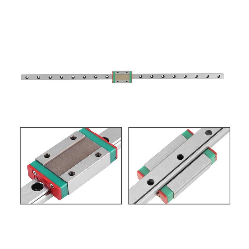 klarako Linear Rail Guide, MGN12H 450mm Length 12mm Width Good Strength Miniature Linear Sliding Gide Linear Rail Slide with Slide Block for DIY 3D Printer and CNC Machine - Image 4