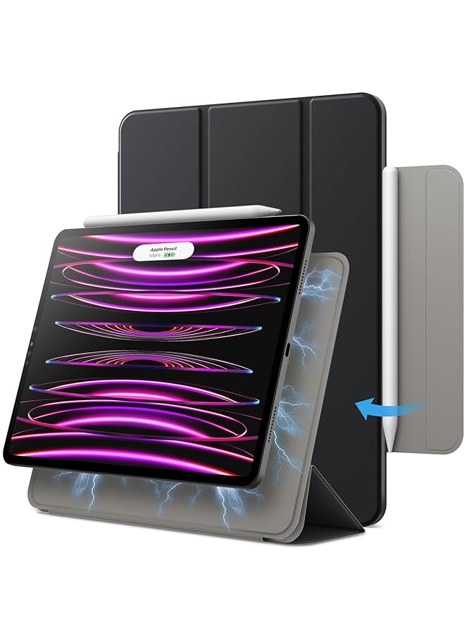 Jetech Magnetic Case For Ipad Pro 11 Inch All Models And Ipad Air 5 4 10.9 Inch 2022 2020 Support Pencil 2Nd Gen Charging Magnetic Attachment Cover With Auto Wake Sleep Black - Image 1