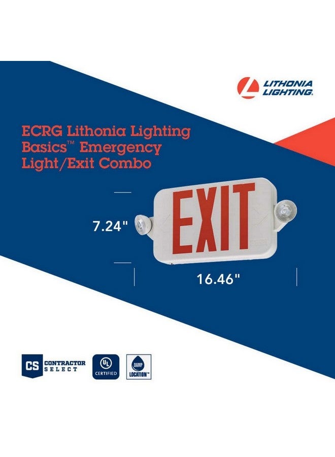 Lithonia Lighting Hardwired Integrated LED Exit Sign and Emergency Light Multicolour 7.24 x 2.05 x 16.46 Inch 269XVW  - Image 4