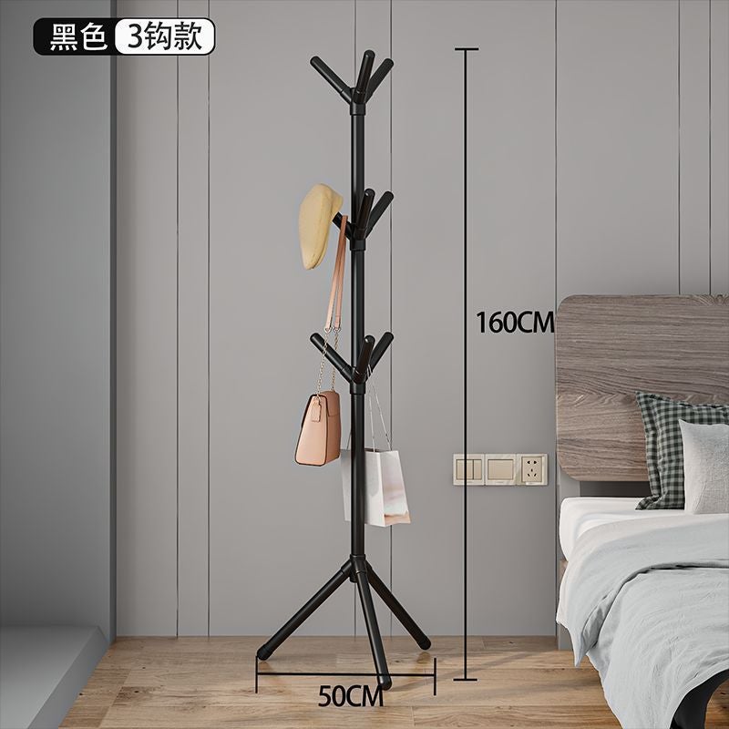 MP Coat Rack Freestanding Coat Hanger Stand, Metal Coat Tree with 9 Hooks for Clothes, Hats, Bags and Scarves, Floor Standing Clothes Rack for Entryway, Bedroom and Living Room,  Black - Image 1