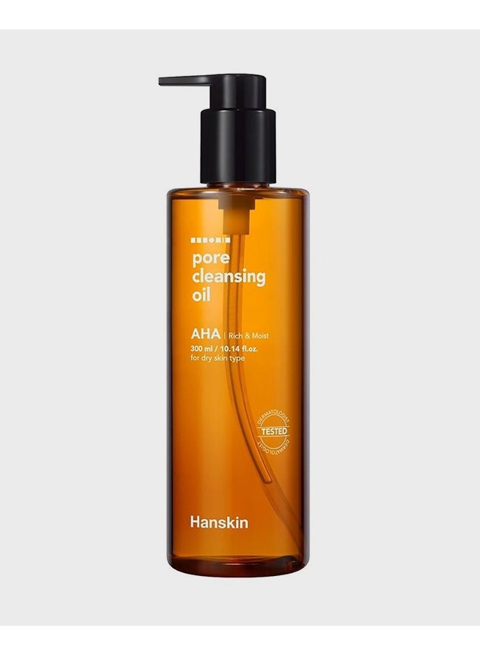 Hanskin Pore Cleansing Oil Aha Rich & Moist 300 Ml