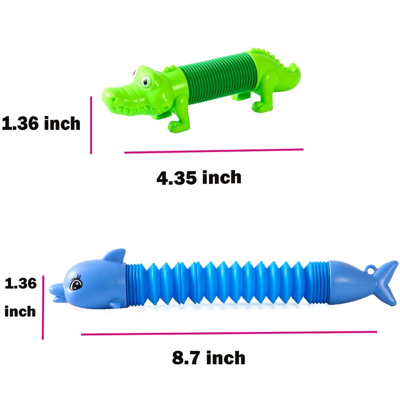 Limpskys Limskys Pop Tubes - Animal Fidget Toys, Sensory Toys for Toddlers 3-4, Party Favors for Kids 3-8 - Image 4