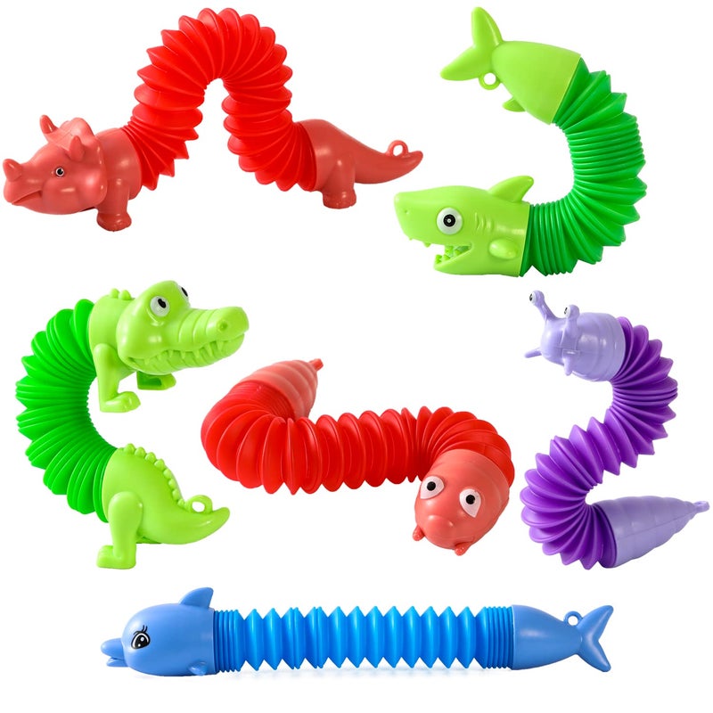 Limpskys Limskys Pop Tubes - Animal Fidget Toys, Sensory Toys for Toddlers 3-4, Party Favors for Kids 3-8 - Image 1