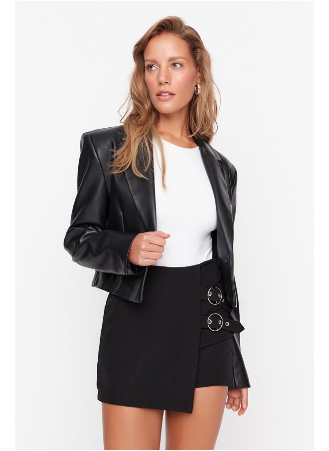 trendyol - Black Belt Detail Woven Shorts Skirt TWOAW21SR0034. - Image 1