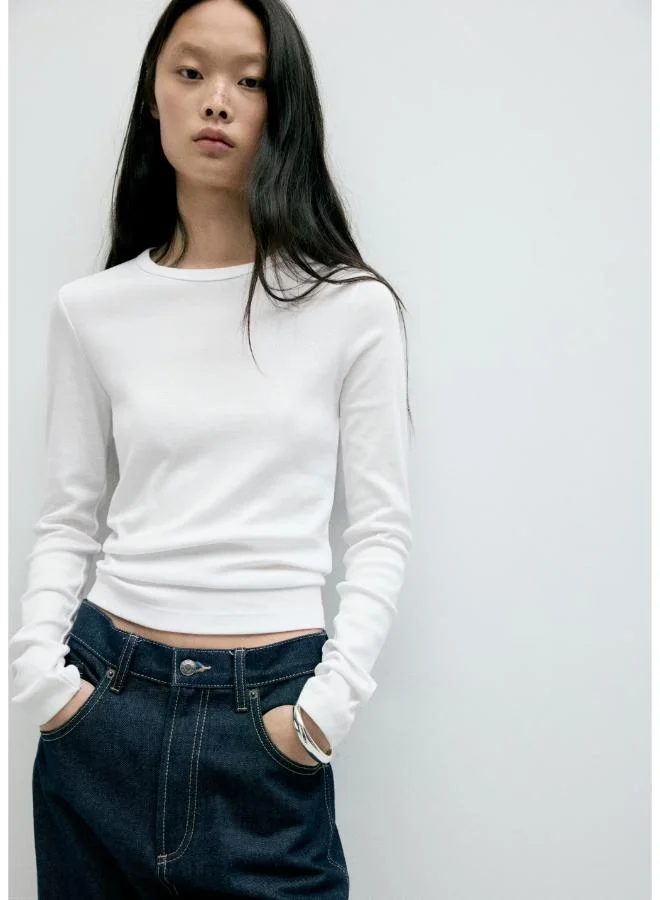 Mango Fitted Cotton T-Shirt