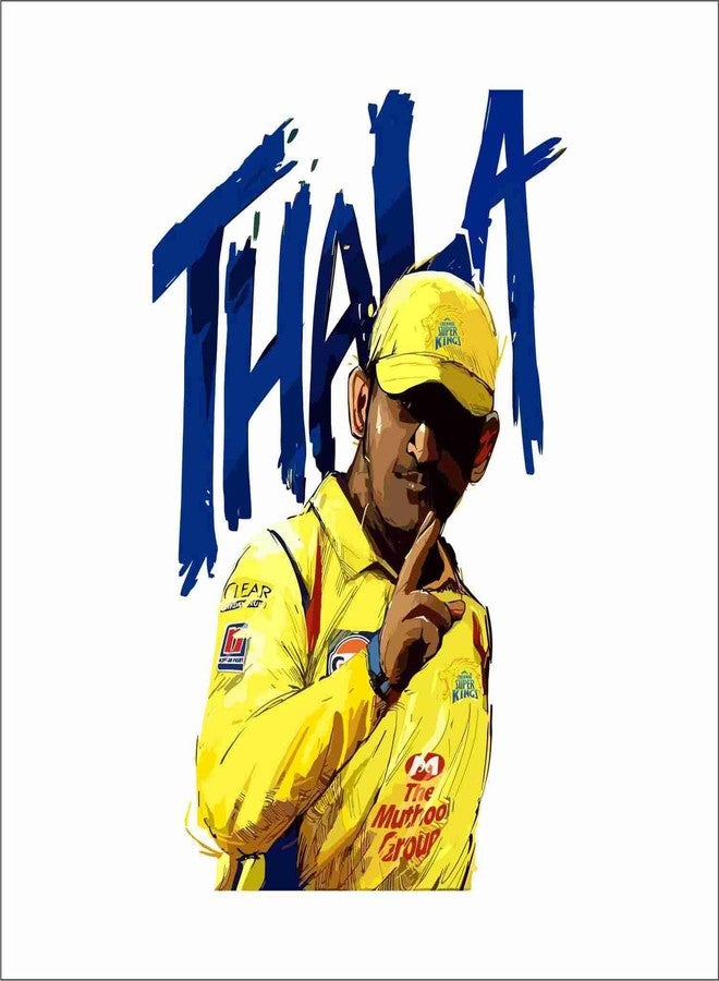 Wall Attraction™ Thala MS Dhoni Cricket Wall Stickers & Murals Size - 43x58cm MD09_S - Image 3