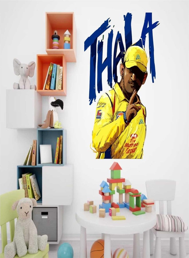 Wall Attraction™ Thala MS Dhoni Cricket Wall Stickers & Murals Size - 43x58cm MD09_S - Image 2