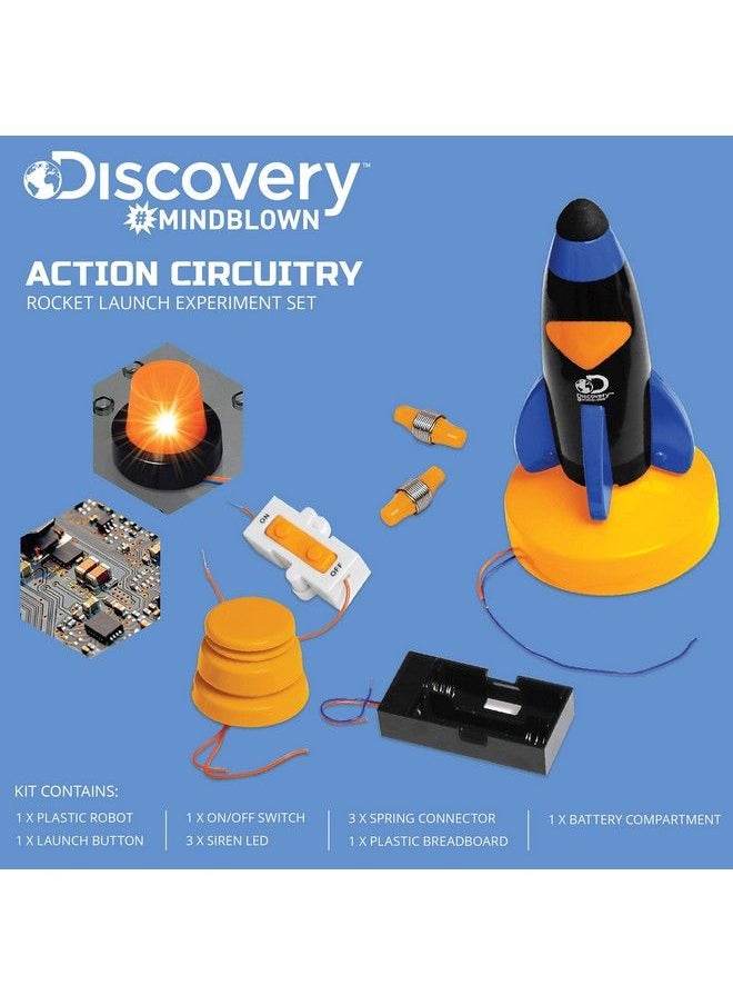Discovery Kids - Discovery Mindblown Action Circuitry Electronic Experiment Mini Stem Set Build It Yourself Engineering Toy Kit Explore The Science Of Motion Rocket Launch Experiment Great Gift For Kids Ages 8+ - Image 1
