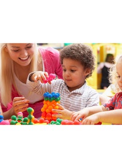 Skoolzy Rainbow Star Flex Building Toys 90 Piece Jumbo Set Stem Building Blocks For Kids Ages 48 Tinker Toys For Classroom Bins  - Image 4