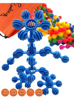 Skoolzy Rainbow Star Flex Building Toys 90 Piece Jumbo Set Stem Building Blocks For Kids Ages 48 Tinker Toys For Classroom Bins  - Image 3
