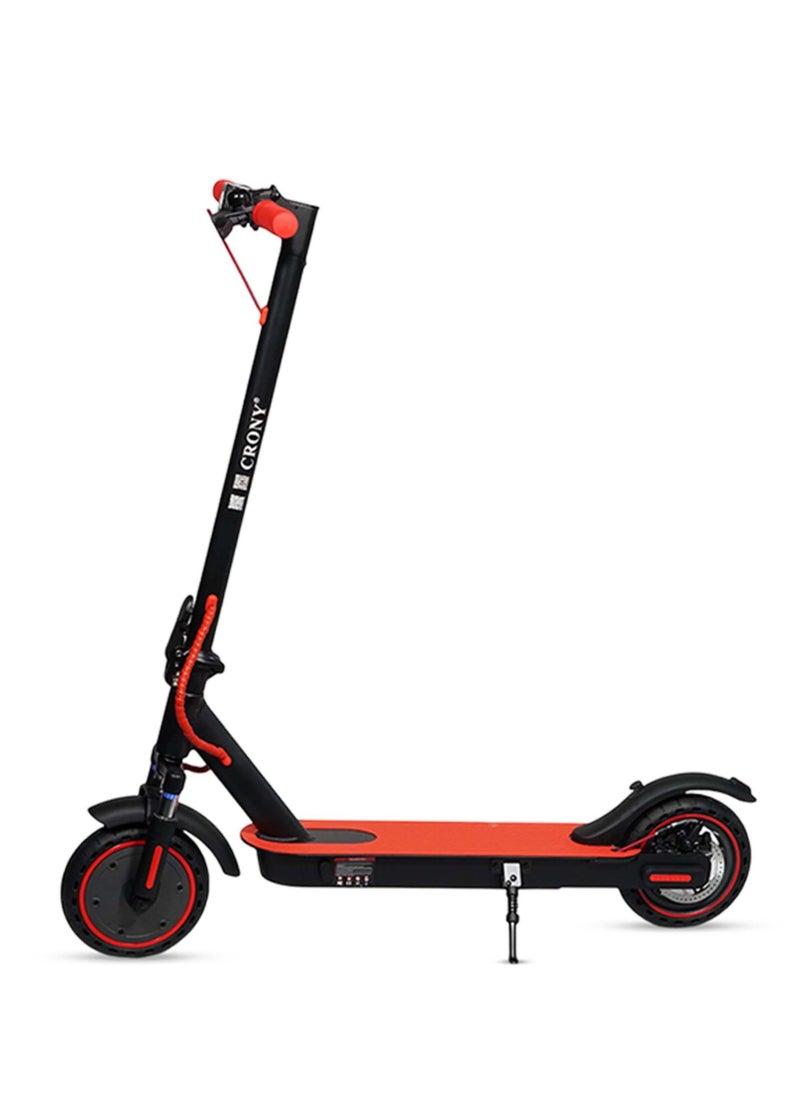 Crony W563 E-Scooter 250W Motor,25-45KN/M Speed,36V/7.8AH,10-25KM Range, Front Suspension, Disc Brakes, Aluminum Alloy Frame, 100KG Max Load, LED Headlamp, App Connectivity, Foldable E-Scooter for Adults & Kids, Portable Commuter Scooter, Heavy-Duty E-Scooter, High-Speed Electric Scooter Long Range,Red  - Image 1