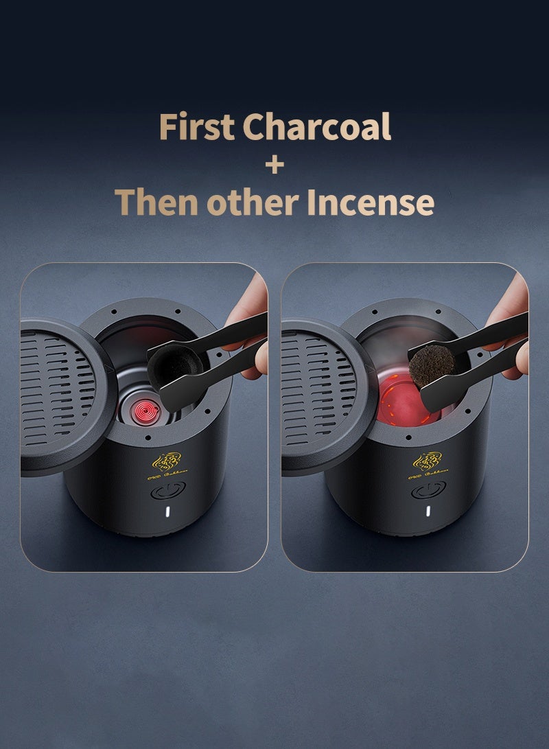 Oud Bukhoor 2025 Newest Incense Burner, Bakhoor Burner, Portable Electronic Medkhan – Oud, Charcoal Burner, Arabic Bukhoor, Fragrance for Ramadan, Gift, Decor - Image 2