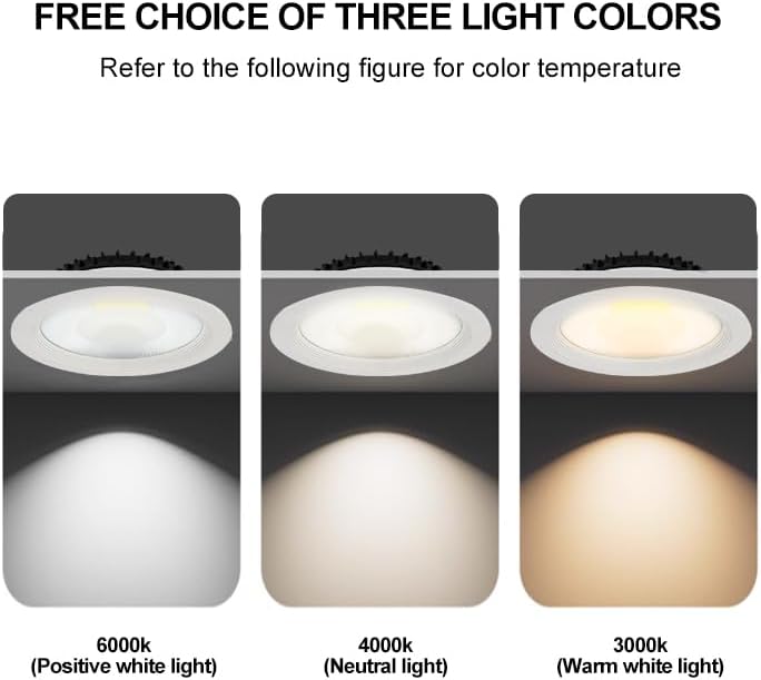 30 واط LED COB داونلايت – ضوء سقف مدمج مع سائق | تصميم فائق السطوع، موفر للطاقة، ومضاد للتوهج | مثالي للإضاءة الداخلية في المنزل، المكتب، والتجارة (3000 كيلفن) - Image 3