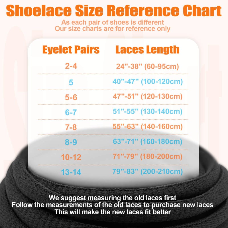 DELELE 2 Pair Oval Shoes laces Half Round 1/4" Athletic Shoelaces Shoe Strings Black 26 inch - Image 5