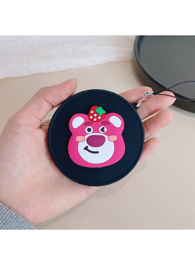 Multi-color Picture Suitable For Fujifilm Instax Mini 90 Silicone Lens Cover Camera Protection Cartoon-Color:Black Cover-strawberry Bear On Top Of Head - Image 1
