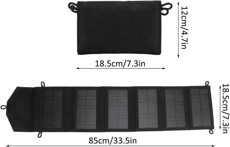 Tbest Monocrystalline Solar Panel Folding Bag, 20W Dual USB Output Charging Monocrystalline Silicon Solar Cell Power Generation Board Folding Bag for Outdoor Workers - Image 2