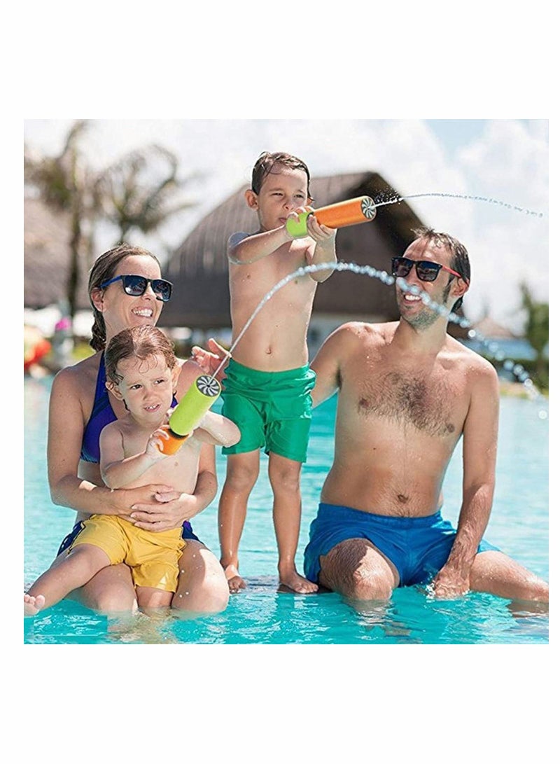 Excefore Water Pistols, 6 Pcs Water Cannon Gun Blaster Shooter Pump, Water Gun Up to 7m Away Super Water Pistol Soaker Blaster Tank Double Power Up Outdoor Water Fighting Toy for Kids Adults - Image 3