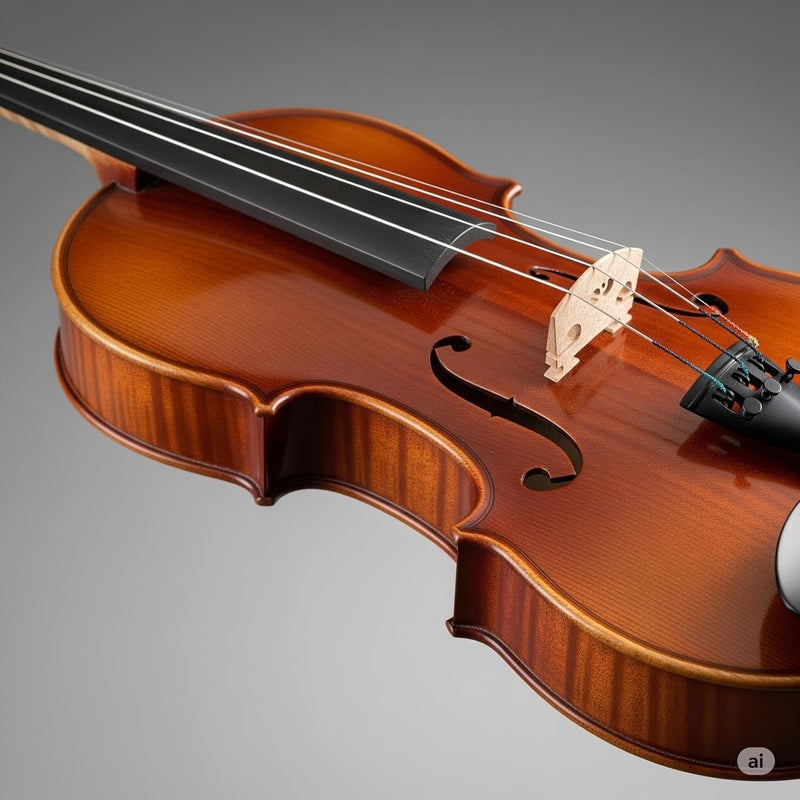 ميغاريا كمان صوتي 1/2 من ميجا اريا مع فيونكة وحقيبة - Image 4