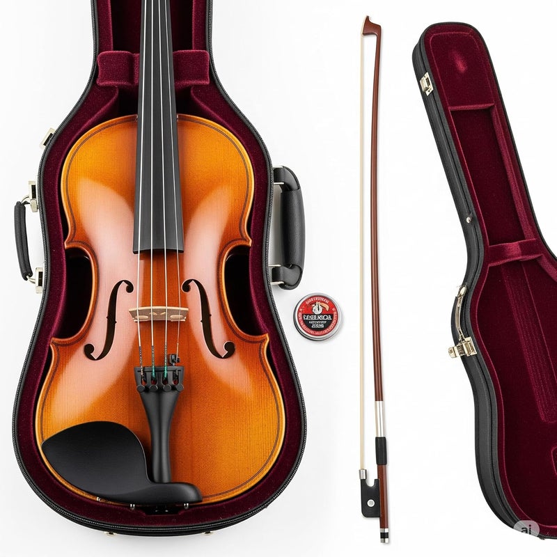 ميغاريا كمان صوتي 1/2 من ميجا اريا مع فيونكة وحقيبة - Image 2