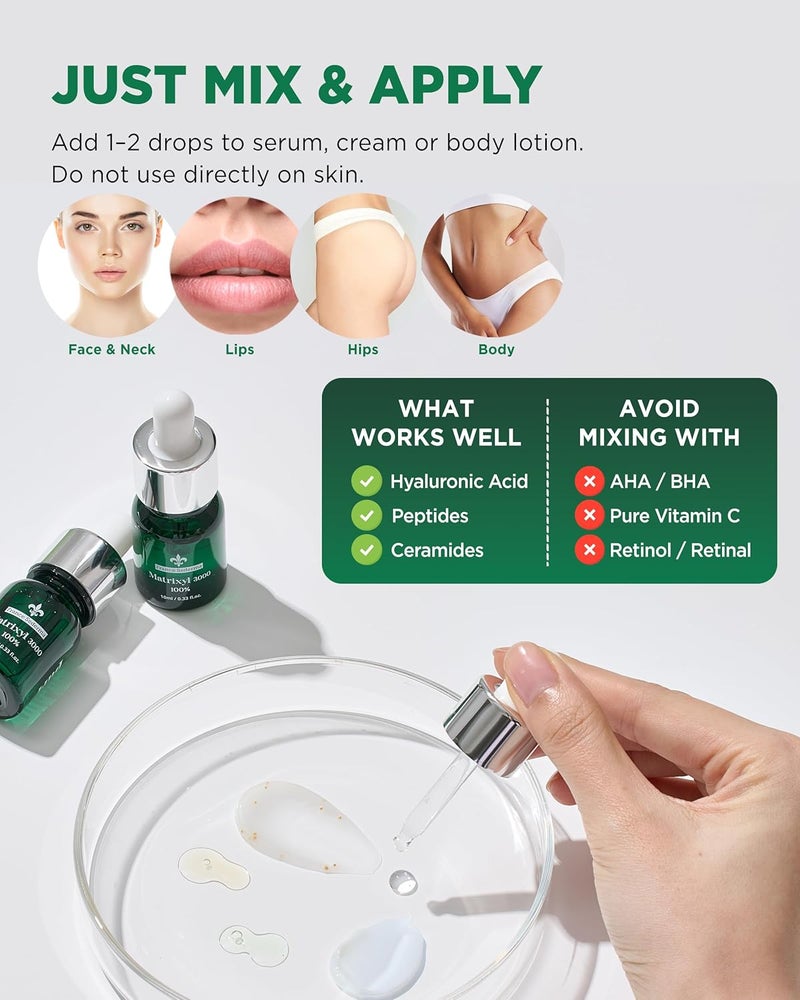 THEPURI Matrixyl 3000 100 Serum Skincare Pure Peptide Complex AntiAging Facial Ampoule from France Sederma Collagen Boosting Wrinkle Treatment Perfect for Layering DIY 033 floz 10ml - Image 5