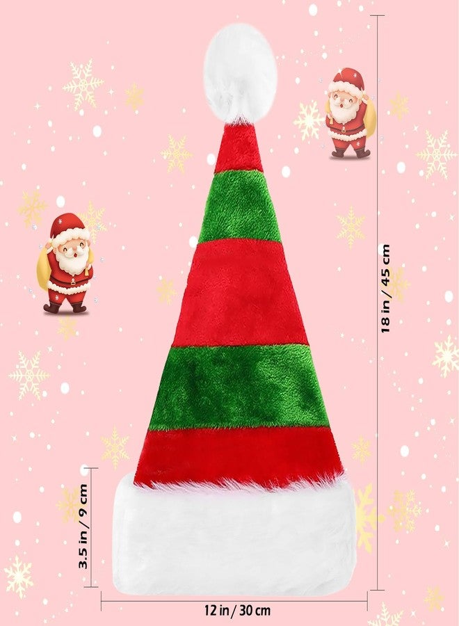 Cleacloud Christmas Elf Hat Adults, Red And Green Elf Sant Hat for Unisex Adults Christmas New Year Festive Holiday Party Supplies - Image 5